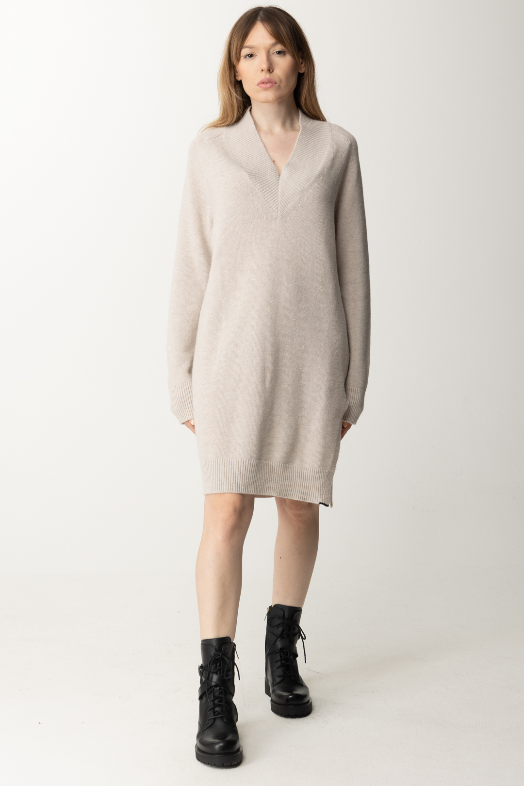 Preview: Semicouture Thea knitted dress CUBAN SAND