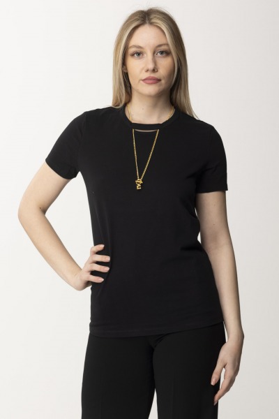 Elisabetta Franchi  T-shirt with necklace MA01741E2 NERO