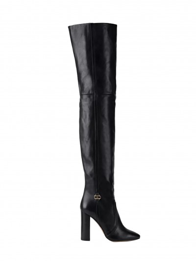 Elisabetta Franchi  Over the knee leather boots SA37T16E2 Nero