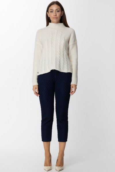 Elisabetta Franchi  Sweatshirt trousers with losangue print PA00626E2 INCHIOSTRO