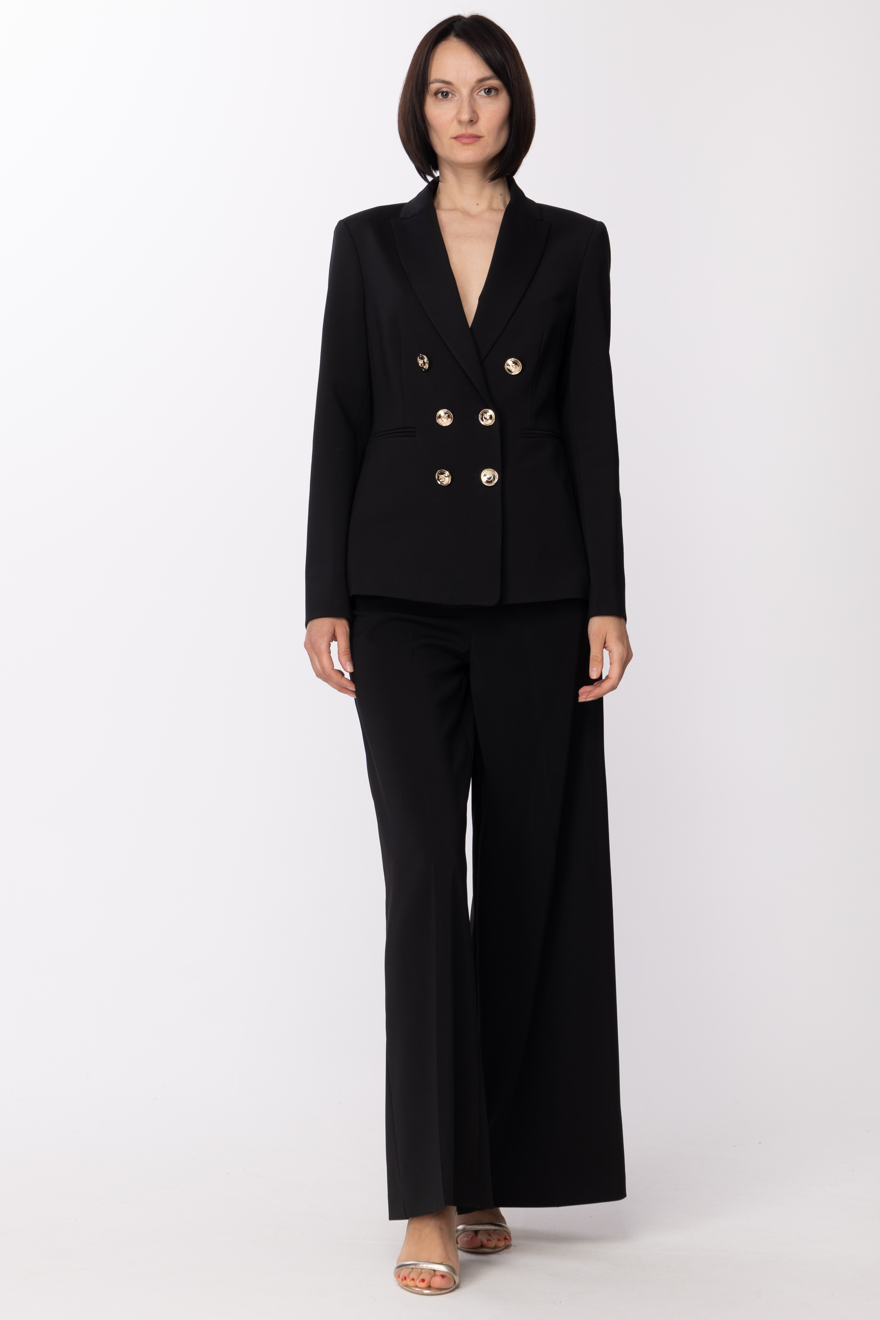Preview: Pinko Double-breasted jacket with jewel buttons NERO LIMOUSINE