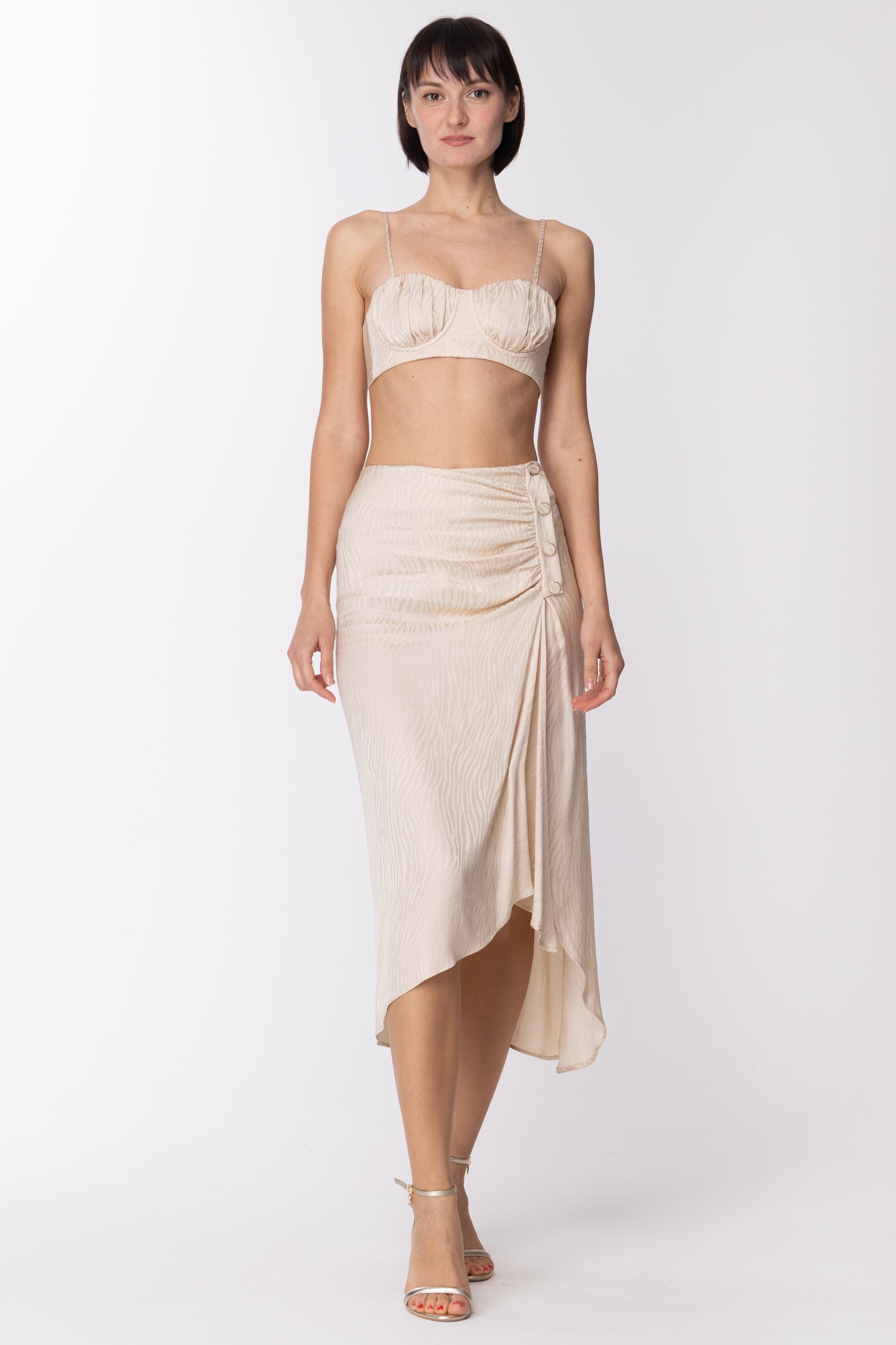 Preview: Simona Corsellini Longuette skirt with ruffles GINGER