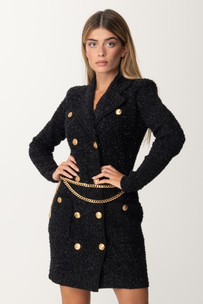 Elisabetta Franchi  Abito robe-manteau con cintura AM96S36E2 NERO