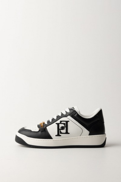 Elisabetta Franchi  Sneakers bicolor con iniziali EF SA54G41E2 AVORIO/NERO