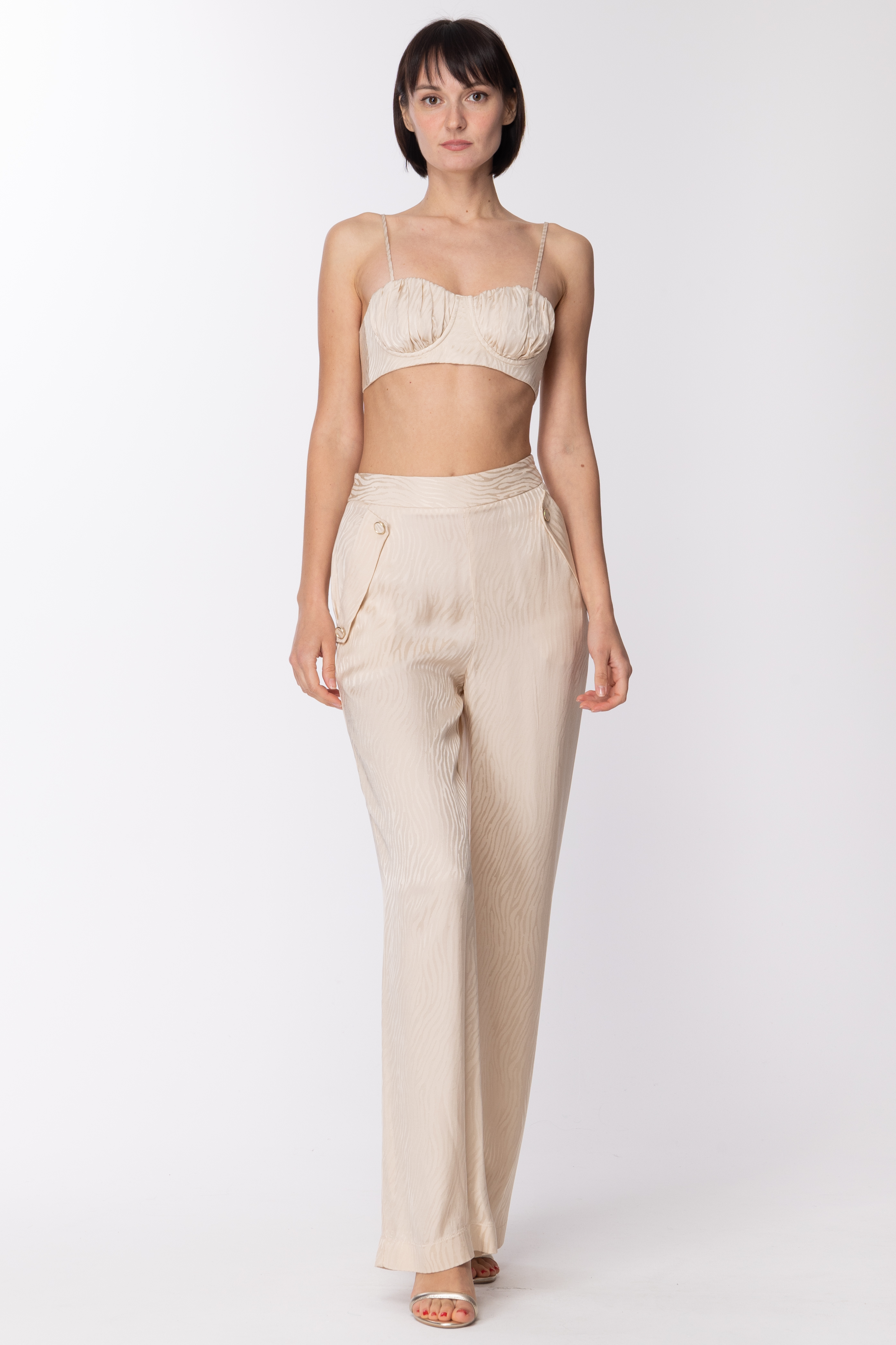 Preview: Simona Corsellini Wide trousers with side pockets GINGER