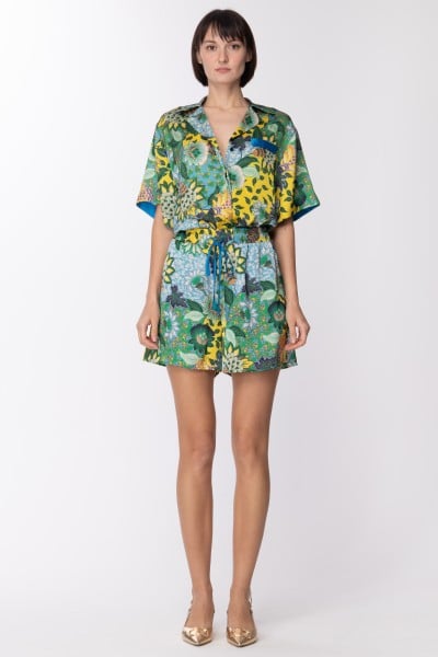 Simona Corsellini  Shirt with floral print P23CPCA014 BRIGHT GREEN