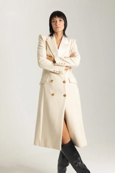 Elisabetta Franchi  Tuxedo-cut coat CP00436E2 BURRO