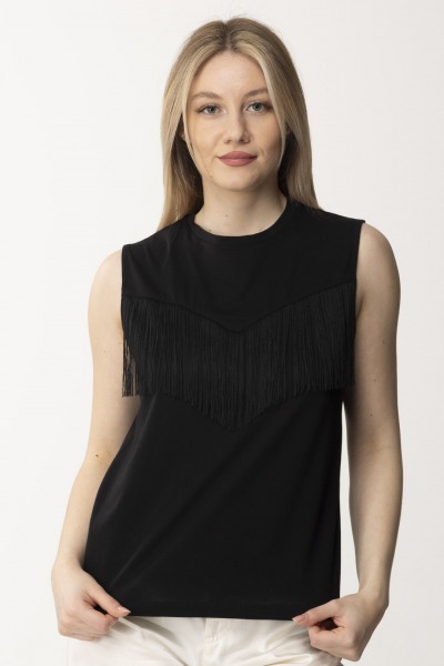 Pinko  T-shirt with fringes 103726 A1XS Z99