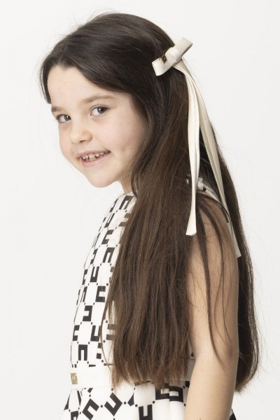 ELISABETTA FRANCHI BAMBINA  Hairclips with bow EFAV0850RA053.0033 BUTTER