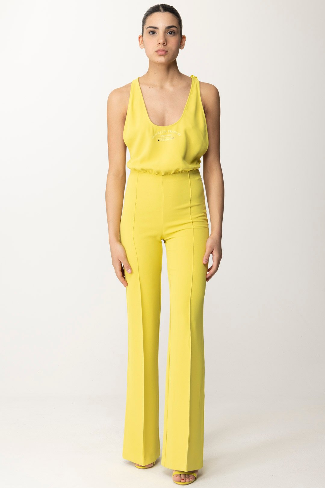 Preview: Elisabetta Franchi Reserved Logo Embroidered Jumpsuit CEDRO