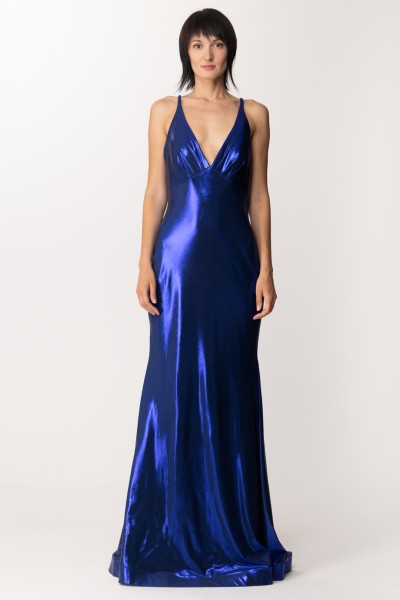Fabiana Ferri  Long dress in coated fabric 30740 Bluette