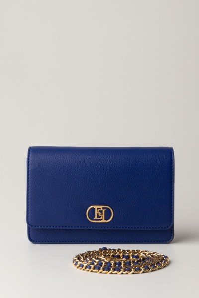 Elisabetta Franchi  Crossbody bag with EF logo BS01A41E2 BLUE INDACO