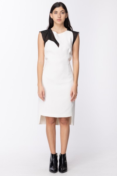 Mangano  Elegant longuette dress with transparencies P15PMNG00030