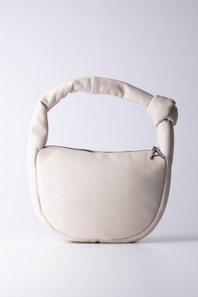 Twin-Set  Medium hobo bag with knot detail 222AA7011 PARCHMENT