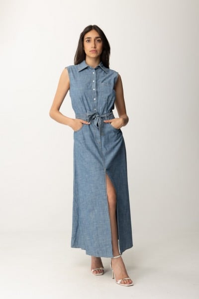 Semicouture  Robe chemise longue en chambray Maurica S4SY16 CHAMBRAY