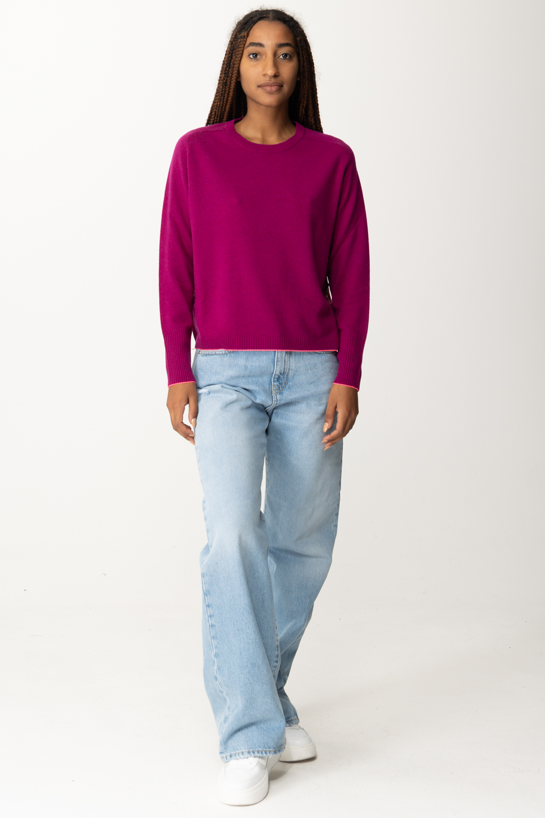 Preview: Pinko Cashmere Blend Sweater VIOLA MAGENTA
