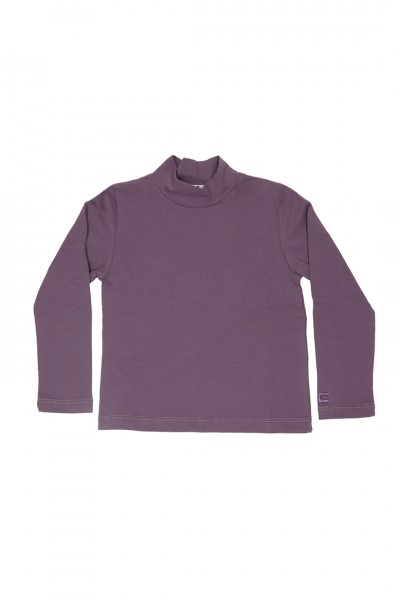 ELISABETTA FRANCHI BAMBINA  Turtle neck shirt with embroidered logo EGTS0750JE0068401 CANDY VIOLET