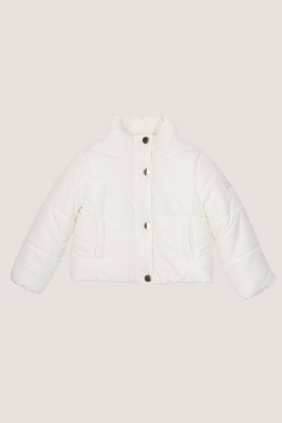 ELISABETTA FRANCHI BAMBINA  Quilted jacket for girls EGGB0260NY1670033 BURRO