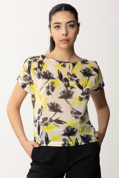 Alessia Santi  Floral patterned blouse 411SD45046 BURRO-NEON