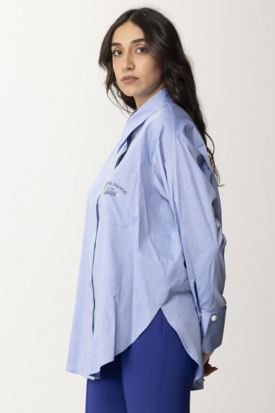 Elisabetta Franchi  Rozkloszowana koszula z haftem Reserved CA03441E2 OXFORD