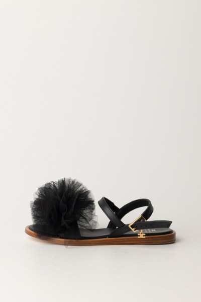 ELISABETTA FRANCHI BAMBINA  Flat sandals F4A2-E0049-1733999- BLACK