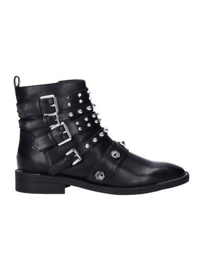 Twin-Set  Biker ankle boots with studs 192MCT160 NERO