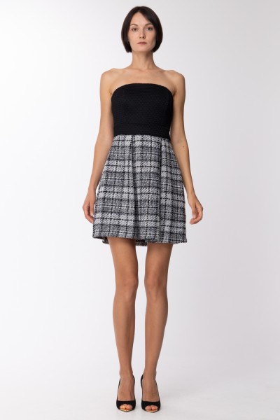 Imperial  Bandage dress with tartan skirt A999989