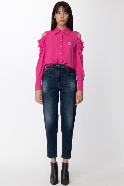 Gaelle Paris  Shirt with cut-out and embroidery GBDP13649 FUCSIA