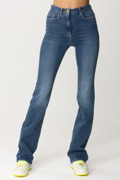 Elisabetta Franchi  Jeans a zampa in cotone stretch PJ26I36E2 BLUE DENIM