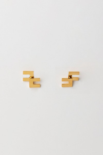 Elisabetta Franchi  Double C Logo Earrings OR48A42E2 ORO GIALLO