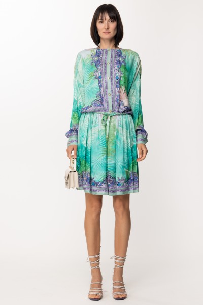 Just Cavalli  Shirt with contrasting print 74PBL234 NEPTUNE GREEN