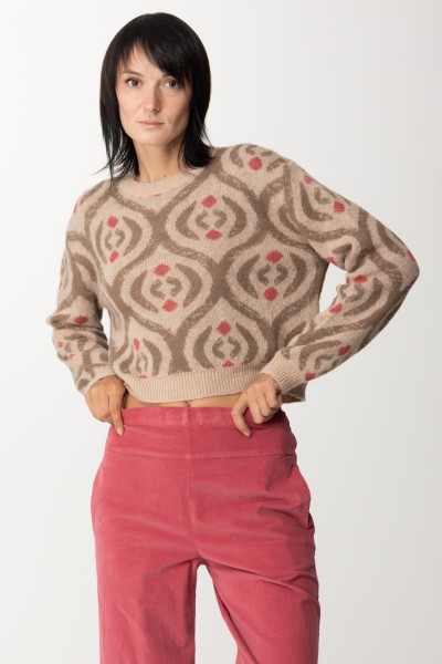 Alessia Santi  Printed sweater 321SD53038 NUDE-TESTA MORO-BOC