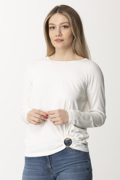 Elisabetta Franchi  Sweater with ring MK13T42E2 AVORIO