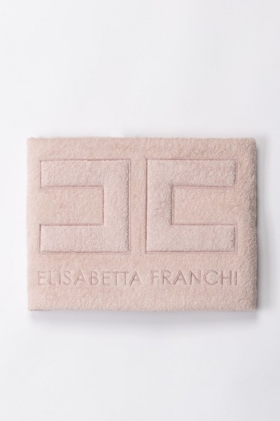 ELISABETTA FRANCHI BAMBINA  Ręcznik plażowy z haftowanym logo EFAV090CSP003.8352 CYCLAMEN