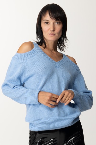 Simona Corsellini  Sweater with open-cut details A23CPMGE02 SKY WAY