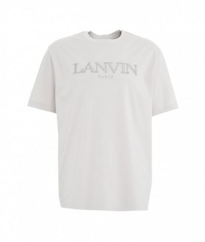 Lanvin  T-shirt logo grigio chiaro 458533_1923221