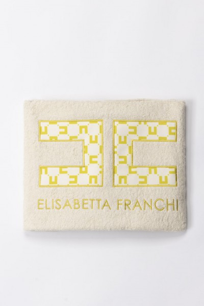 ELISABETTA FRANCHI BAMBINA  Ręcznik plażowy z haftowanym logo EFAV091CSP003.D373 BUTER-CEDAR