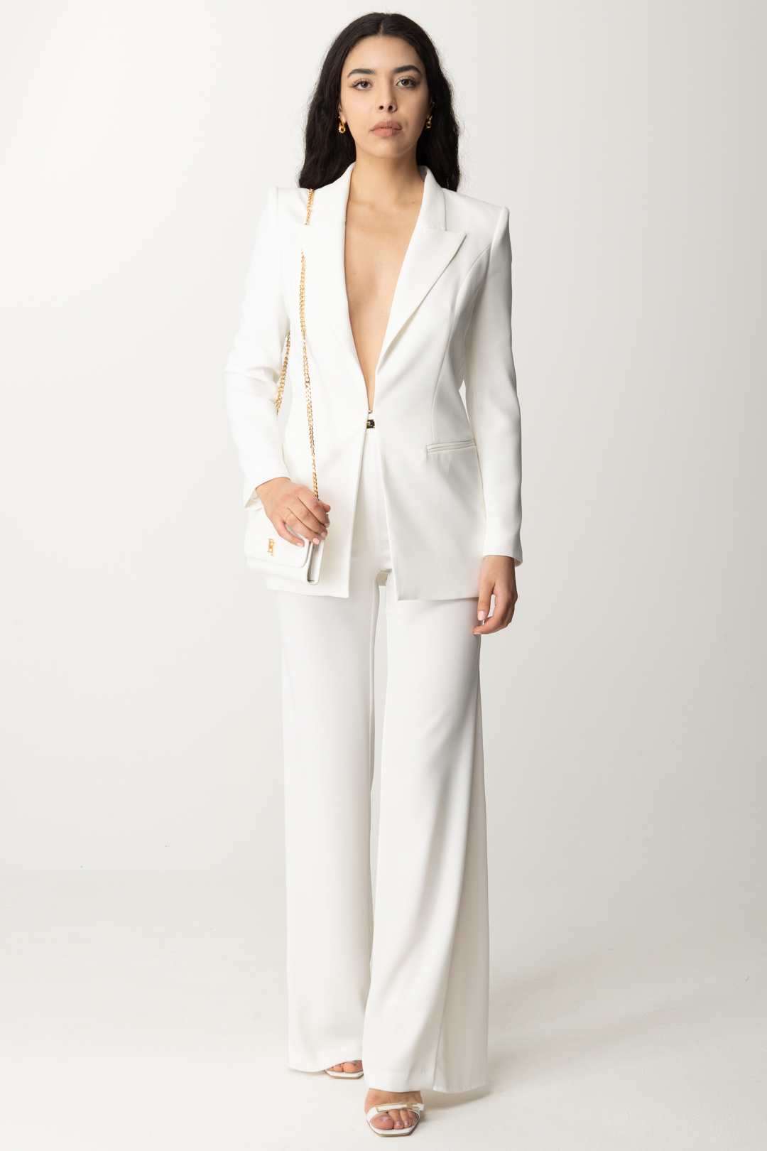 Preview: Elisabetta Franchi Suit with voile details Avorio