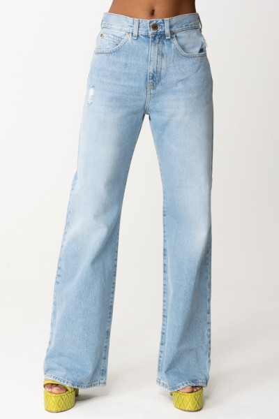 Pinko  Five-pocket wide-leg jeans 101733 A140 LAVAGGIO CHIARO