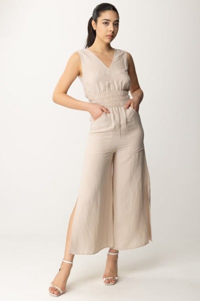Alessia Santi  Long jumpsuit gathered at the waist 411SD15066 BURRO