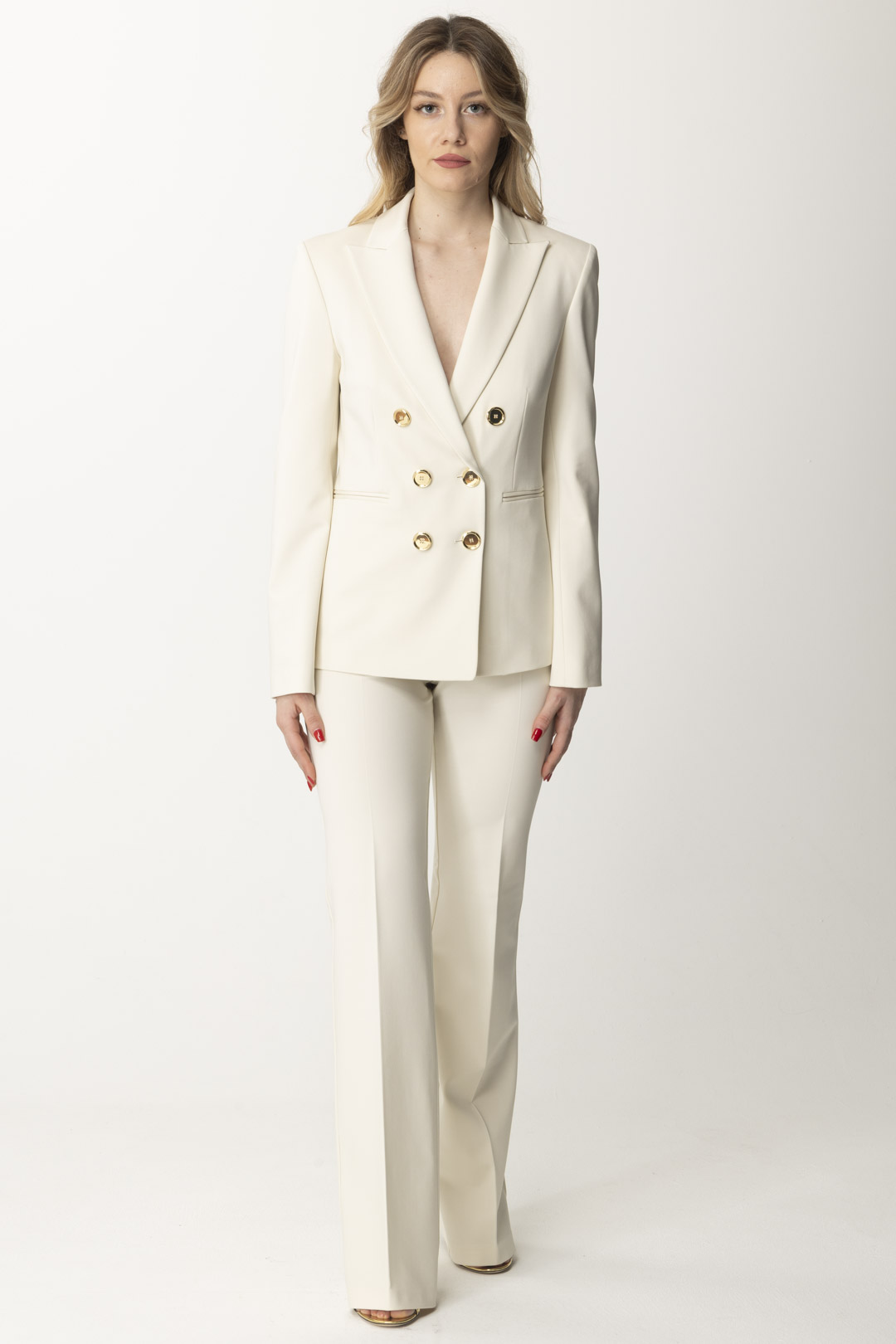 Preview: Pinko Jacket and trouser suit ROSA FUMO BIANCO