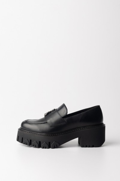 Patrizia Pepe  Loafers with logo and chunky sole 8Z0009 L011 NERO
