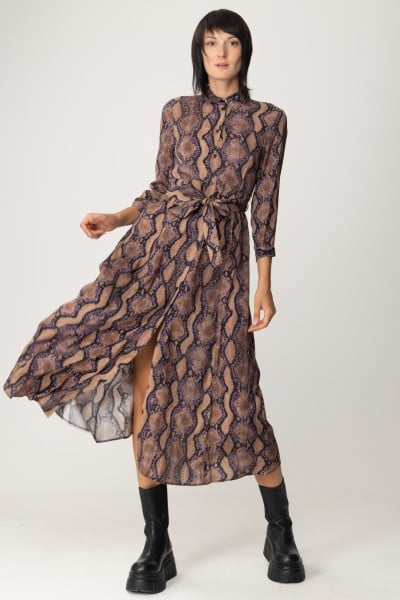 Pinko  Kleid mit Animal-Print 102167 A19A MULT.MARRONE/LILLA