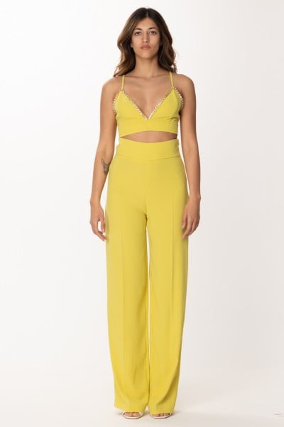 Dramèe  Palazzo trousers with wiastband DRSS23132 GIALLO
