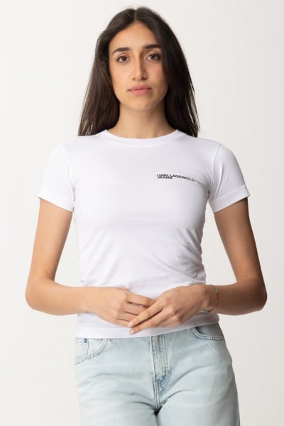 Karl Lagerfeld  Koszulka z logo 241J1700 WHITE