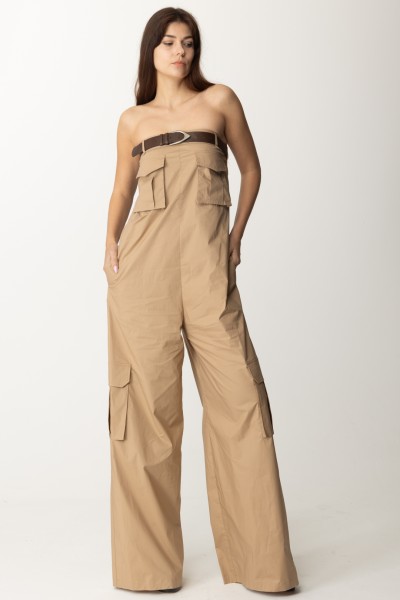 Aniye By  Long Jumpsuit with Pockets and Belt Cory 185235 SAFARI