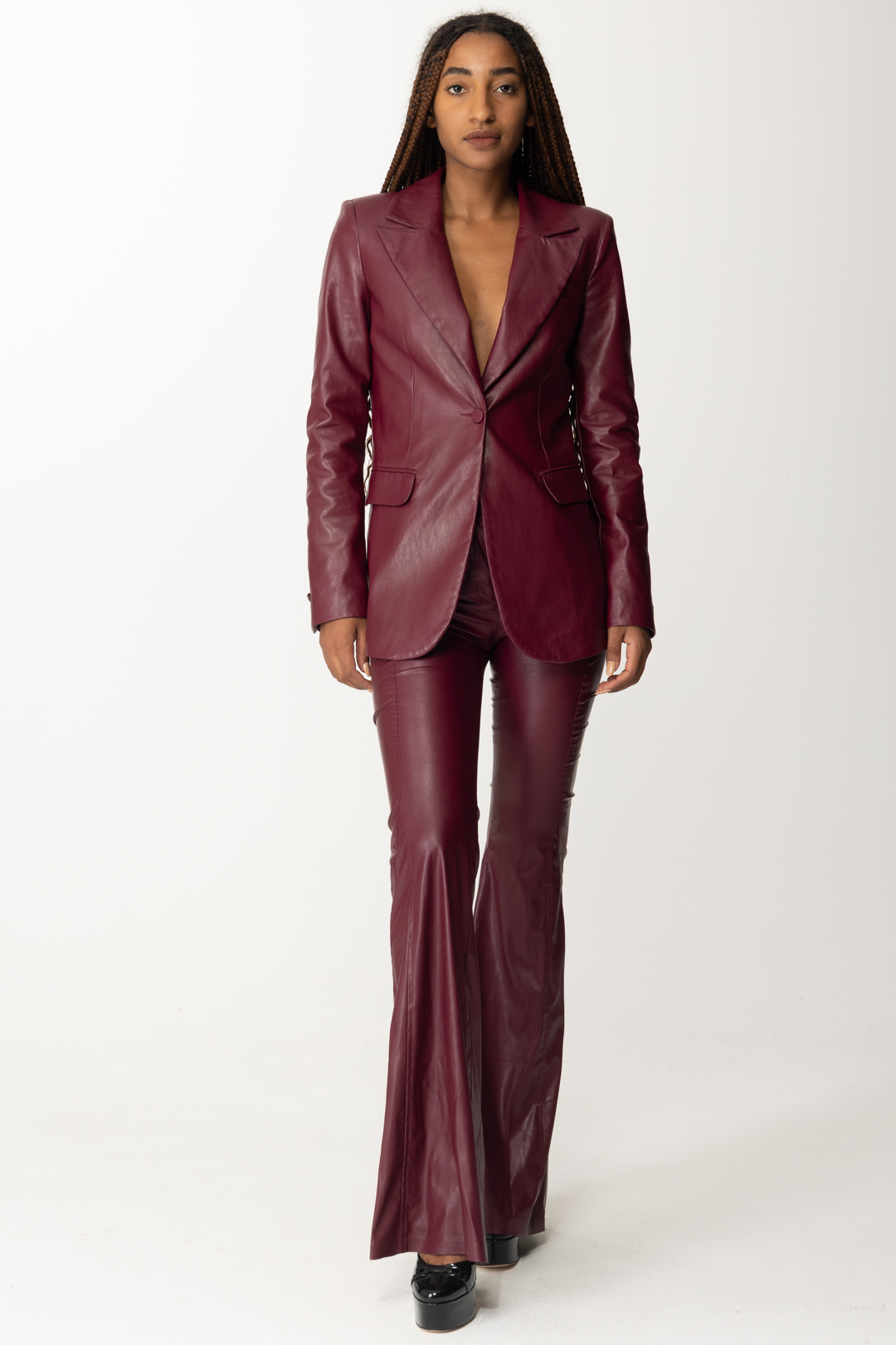 Preview: Aniye By Biba faux leather flared trousers WINO