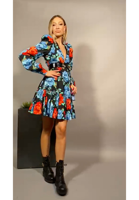 Preview: Aniye By Tula mini dress with belt and flounce 