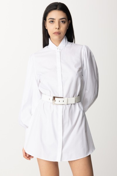 Elisabetta Franchi  Mini-robe style chemise avec ceinture AB60942E2 BIANCO