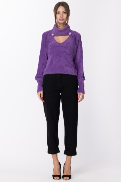 Gaelle Paris  Shrug with highcollar and buttons GBDP14246 VIOLA